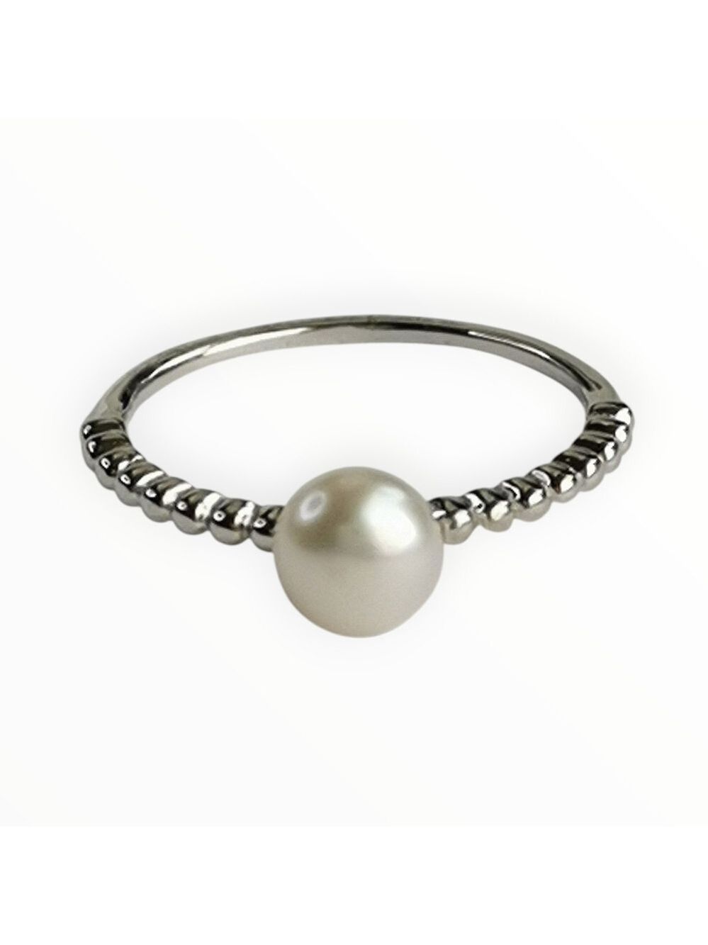 White freshwater pearl ring Sterling Silver Size 7 🆕